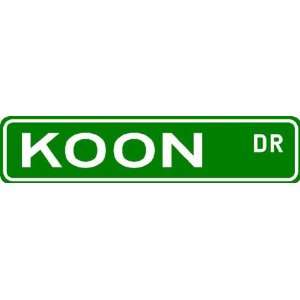 KOON Street Sign ~ Family Lastname Sign ~ Gameroom, Basement, Garage 