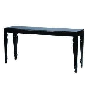 Kristal Sofa Table w/ Glass Top by Mobital   High Gloss Black (Kristal 