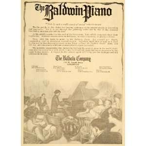  1909 Ad Baldwin Company Piano Musical Instruments 