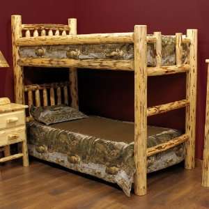  Montana Twin over Twin Log Bunk Bed