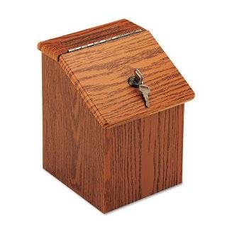 Vertiflex Products 50007 Wood Suggestion Box, Medium Oak Finish, 7 3 