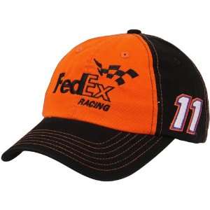   Hamlin FedEx Racing Fan Adjustable Hat   Orange Black Sports