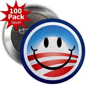 President Barack OBAMA Smiley Face Campaign Logo 100 Pack of 2.25 inch 