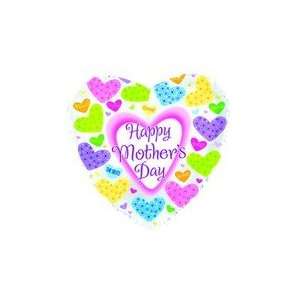  18 Happy Mothers Day Flowered Hearts   Mylar Balloon 