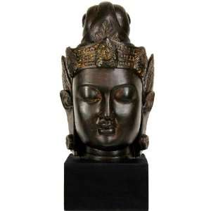  16 Large Cambodian Buddha Head Statue