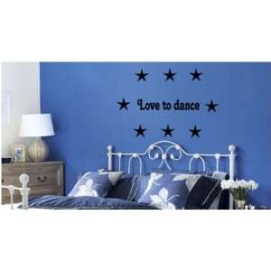    Dance quote with stars decal  30 X 44 inch sticker 