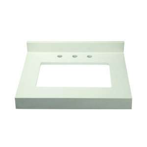   in.D x 3 in.H Quartz Countertop in White 
