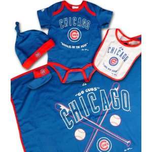 Chicago Cubs Newborn 5 Piece Gift Set 