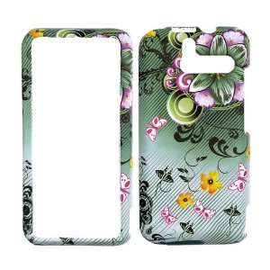 Premium   HTC Arrive  Flower Design with Butterfly Rubberized Design 