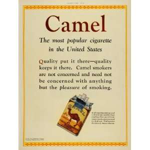  1928 Ad R J Reynolds Tobacco Pack Camel Cigarettes Smoking 