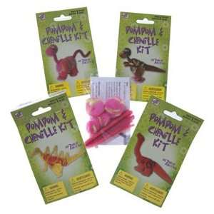 Dinosaur Pompom and Chenille Craft Kit Toys & Games