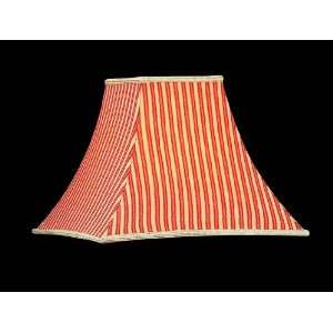  Printed Stripes Lamp Shade in Red and Gold Size 5.5 T x 
