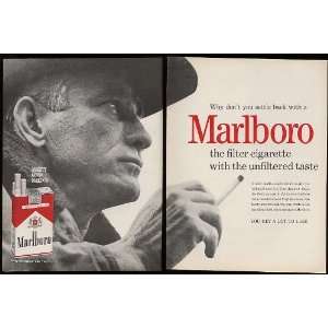   Marlboro Cigarette Man Tattoo Hand 2 Page Print Ad (10667) Home