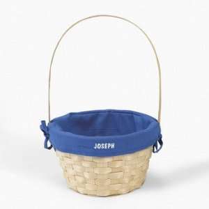 Personalized Basket With Blue Liner   Party Decorations & Pails 