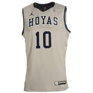  Nike Georgetown Hoyas #10 Gray Tackle Twill Replica Basketball 