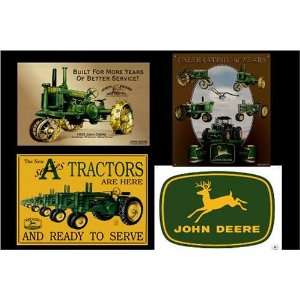  John Deere Tractor Magnets, Set of Four