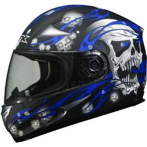  AFX FX 90 Skull Full Face Helmet Large  Blue Automotive