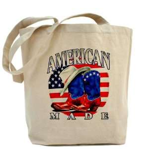   Tote Bag American Made Country Cowboy Boots and Hat 