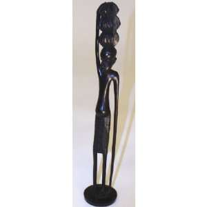  16 Hand Carved Ebony Wood Wooden African Village Worker 