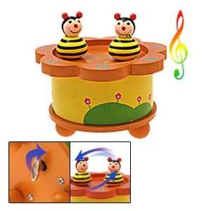   Magnetic Dancing Bee Flower Pattern Wind Up Music Box Toys & Games