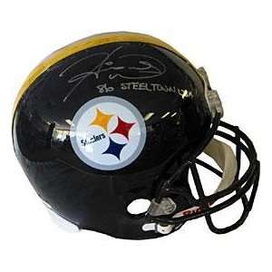  Hines Ward Signed Helmet   Replica with 86 Steeltown USA 
