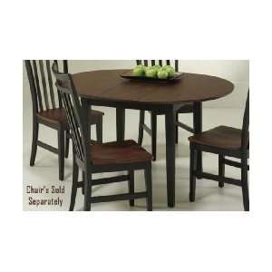    Cherry Wood Round Dining Table with Leaf Furniture & Decor