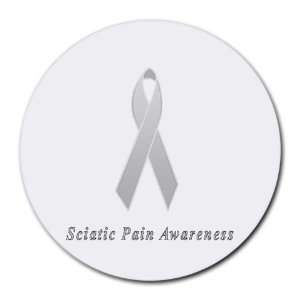  Sciatic Pain Awareness Ribbon Round Mouse Pad Office 