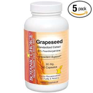  Botanic Choice Grapeseed Ext. 30 Mg Bottle (Pack of 5 