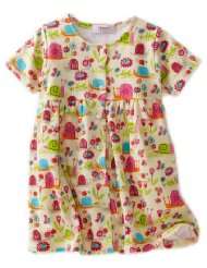 Zutano Baby girls Infant Garden Snail Short Sleeve Dress