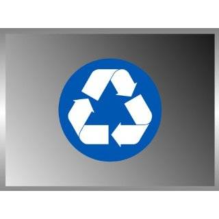 Recycle Green Earth Symbol Vinyl Decal Bumper Sticker 4 X 4 (Blue)
