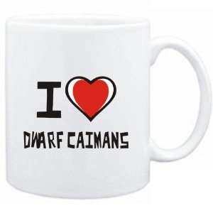    Mug White I love Dwarf Caimans  Animals