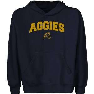  UC Davis Aggies Youth Navy Blue Logo Arch Pullover Hoody 