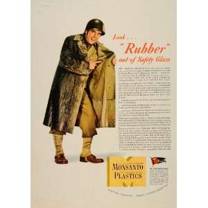   Rubber Safety Glass Raincoat   Original Print Ad