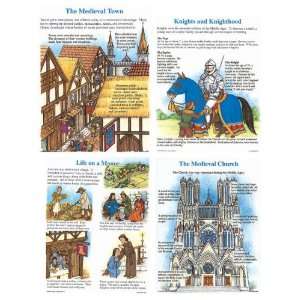  POSTER SET THE MIDDLE AGES GR 4 9