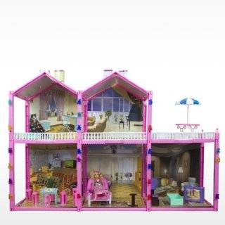 139 Pc Dollhouse 2 Story 6 Rooms Fits Barbie Includes Doll
