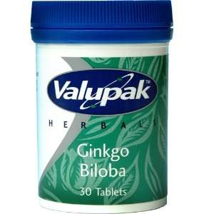  Valupak Ginkgo Biloba tablets 30/pk Health & Personal 