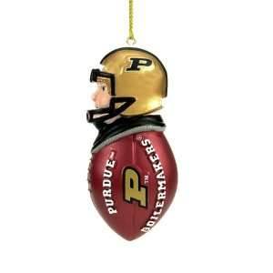 Pack of 4 NCAA Purdue Caucasian Tackler Christmas Ornaments  