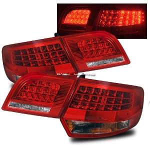  06 08 Audi A3 LED Tail Lights   Red Clear Automotive
