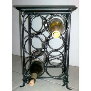  Iron Decorative 6 Bottle Wine Rack