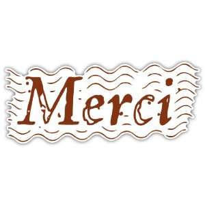  Thank You French Merci Car Bumper Sticker Decal 7 X 3 