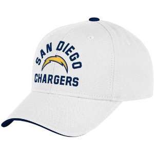  Reebok San Diego Chargers White Structured Adjustable Hat 