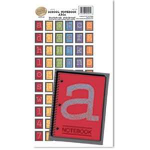  School Notebook ABCs Cardstock Stickers