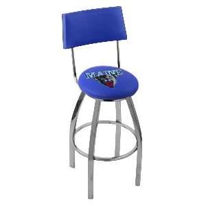  University of Maine Steel Logo Stool with Back and L8C4 
