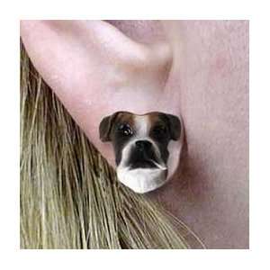   Uncropped   Dog Figurine Jewelry   Stud Earrings 
