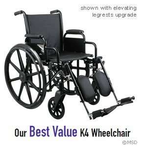  Medline Excel K4 Basic Light Weight Wheelchair Health 