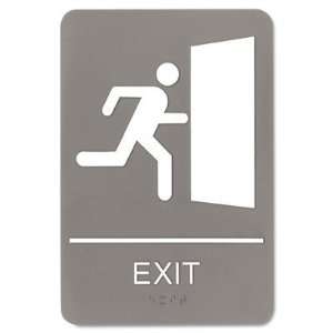  ADA Sign   6 x 9, Exit, Gray(sold in packs of 3) Office 