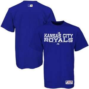  Majestic Kansas City Royals Stack Royal T shirt Sports 