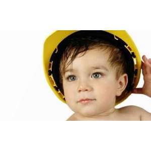  Toddler Boy in Construction Hat   Peel and Stick Wall 