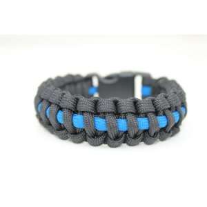 Thin Blue Line Law Enforcement Support Paracord Survival Bracelet 