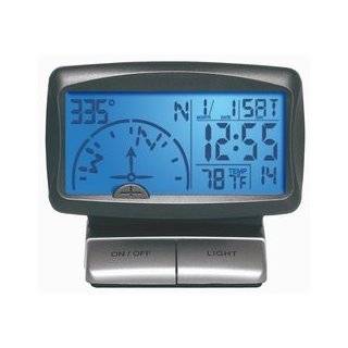 Car Digital Compass with Time, Temperature Blue Backlight.